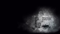calvin and hobbes cartoon Simple Background
