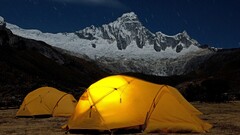 camping Mountains long exposure tent nature