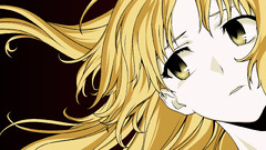 Canaan blonde dark background yellow eyes