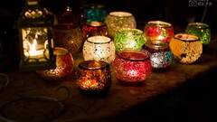 Candles lights lantern