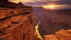 canyon rock landscape river Mountains Grand Canyon desert sun