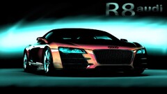 Car Audi vehicle red cars Turquoise cyan