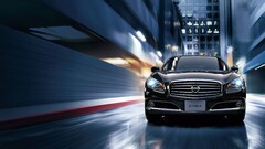 Car black cars Nissan vehicle frontal view