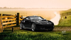 Car black cars vehicle field