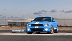 Car blue cars Ford mustang Ford vehicle
