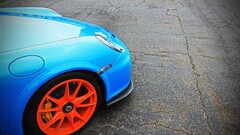 Car blue cars vehicle cyan colored wheels porsche 911