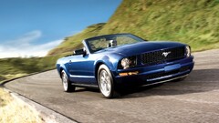 Car blue cars vehicle Ford mustang Ford