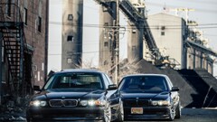 Car BMW black cars numbers vehicle BMW E38 bmw 7 series