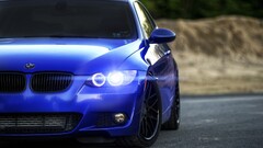 Car BMW blurred blue cars BMW E92 BMW 3 Series vehicle