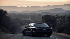 Car BMW bmw 7 series blue cars depth of field sedan