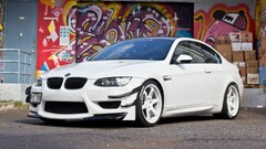 Car BMW white cars vehicle BMW E92 BMW 3 Series colored wheels
