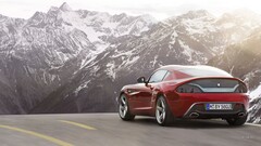 Car coupe numbers red cars vehicle Mountains road BMW