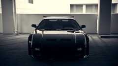 Car DeTomaso Pantera black cars vehicle pop-up headlights