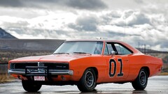Car dodge charger General Lee orange cars vehicle