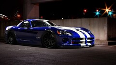 Car dodge viper blue cars