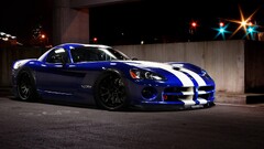 Car dodge viper Dodge blue front angle view