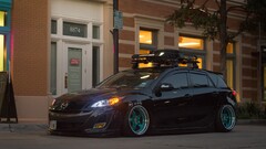 Car evening morning lights stance Mazda Mazda 3