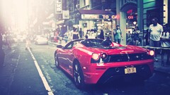 Car Ferrari red cars Sports Car overexposed
