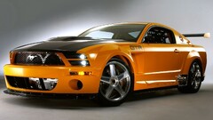 Car Ford mustang Ford vehicle orange cars
