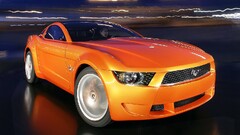 Car Ford mustang Ford vehicle orange cars