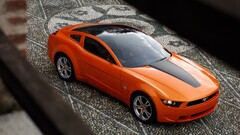 Car Ford mustang orange cars Ford vehicle
