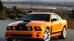 Car Ford mustang orange cars vehicle