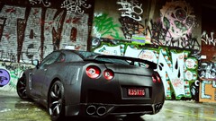 Car graffiti Nissan nissan gt-r Nissan Skyline GT-R R35