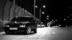 Car lada russian cars night