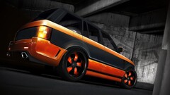 Car Land Rover orange cars vehicle