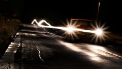 Car lights vehicle road long exposure night red cars