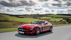 Car Mercedes-Benz red cars vehicle road numbers