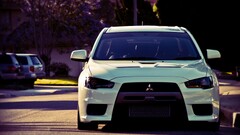 Car mitsubishi lancer Mitsubishi vehicle white cars