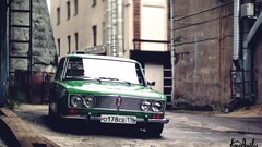 Car old car russian cars lada green car green cars alleyway