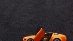 Car orange cars Ford vehicle gravel