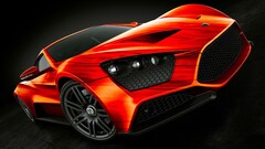 Car orange Zenvo zenvo st1 Supercars