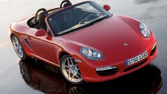 Car Porsche red cars Porsche 987 numbers reflection