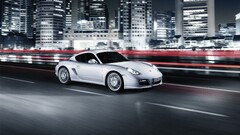 Car Porsche vehicle City road silver cars Porsche 987
