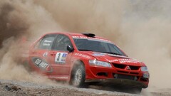 Car red cars vehicle racing dirt