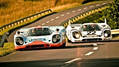 Car road Porsche Martini gulf porsche 917 longtail