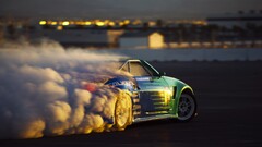 Car smoke burnout Sports Car sunlight