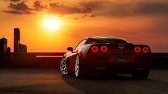 Car sunset Corvette