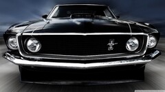 Car vehicle black cars Ford Ford mustang