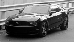 Car vehicle black cars Ford mustang Ford