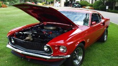 Car vehicle Ford red cars