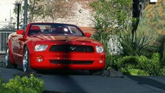 Car vehicle red cars Ford mustang Ford