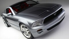 Car vehicle silver cars Ford mustang Ford