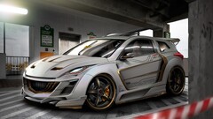 Car vehicle silver cars Mazda