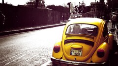 Car vehicle Volkswagen urban yellow cars volkswagen beetle