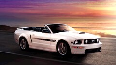 Car vehicle white cars Ford mustang Ford