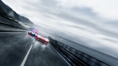 Car video games racing police cars red cars vehicle road wet